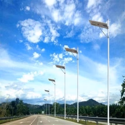 CE RoHS Certified High Power 30W 40W 60W 70W 80W 100W 120W Luminaire LED Solar Street Light Outdoor Lighting with HDG Pole