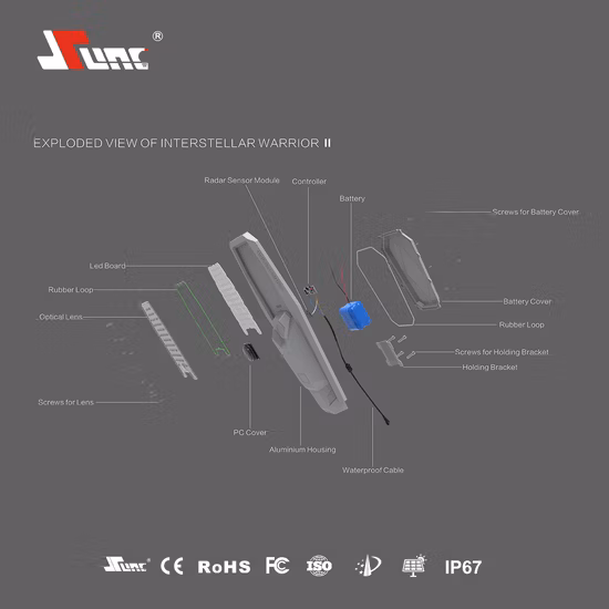 ISO9001 IP67 30W 40W 60watt Waterproof Outdoor All in One Integrated LED Garden Street Road Home Solar Light with Panel and Lithium Battery